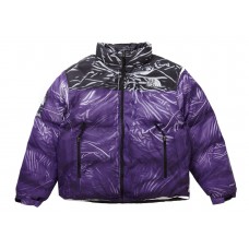 Supreme The North Face Printed Nuptse Trompe Loeil Jacket Purple