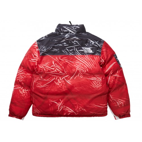 Оригинальный шмот Supreme The North Face Printed Nuptse Trompe Loeil Jacket Red - 70см