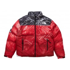 Supreme The North Face Printed Nuptse Trompe Loeil Jacket Red