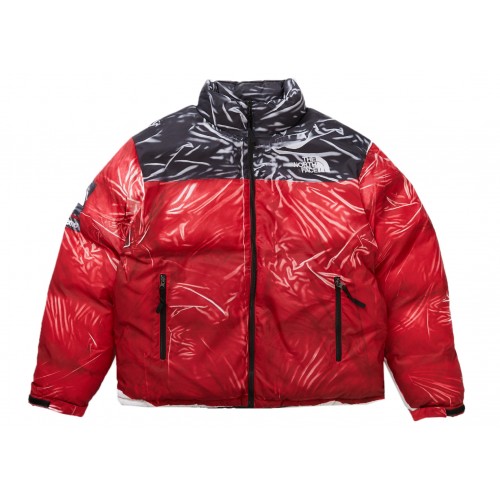 Оригинальный шмот Supreme The North Face Printed Nuptse Trompe Loeil Jacket Red - 70см