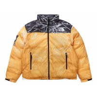 Supreme The North Face Printed Nuptse Trompe Loeil Jacket Yellow