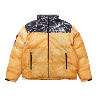 Supreme The North Face Printed Nuptse Trompe Loeil Jacket Yellow