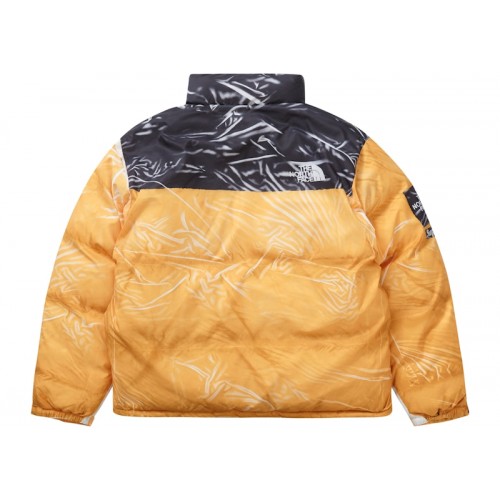 Supreme The North Face Printed Nuptse Trompe Loeil Jacket Yellow