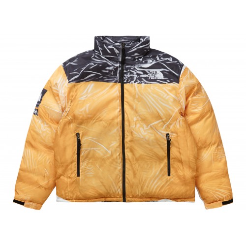 Оригинальный шмот Supreme The North Face Printed Nuptse Trompe Loeil Jacket Yellow - 70см