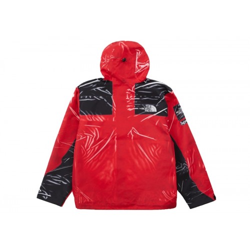 Supreme The North Face Printed Taped Seam Shell Trompe Loeil Jacket Red