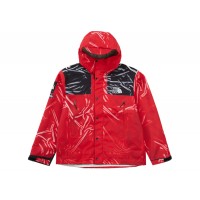 Supreme The North Face Printed Taped Seam Shell Trompe Loeil Jacket Red