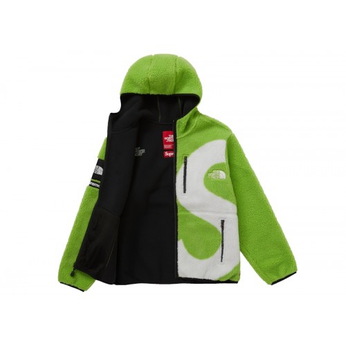 Supreme The North Face S Logo Fleece Jacket Lime