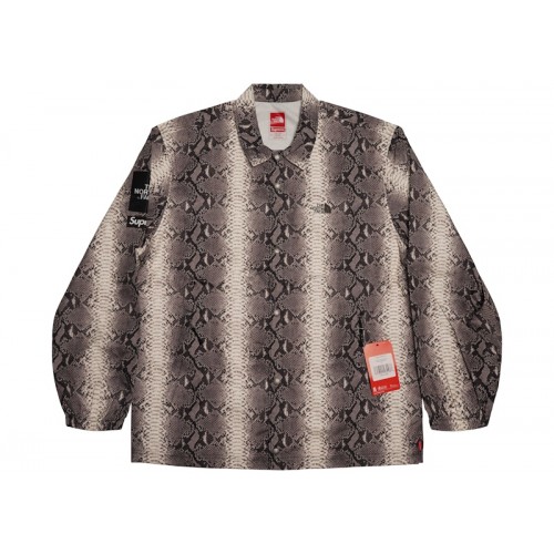 Supreme The North Face Snakeskin Taped Seam Coaches Jacket Black