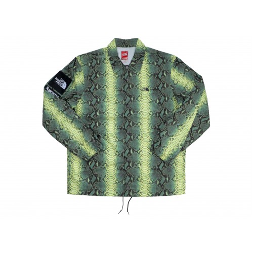 Оригинальный шмот Supreme The North Face Snakeskin Taped Seam Coaches Jacket Green - 70см