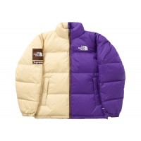 Supreme The North Face Split Nuptse Jacket White