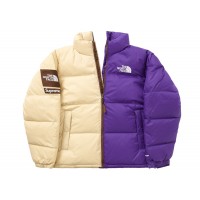 Supreme The North Face Split Nuptse Jacket White