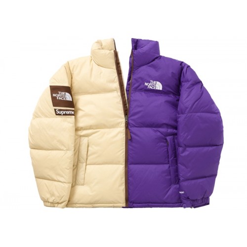 Supreme x The North Face Split Nuptse Jacket Tan