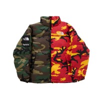Supreme The North Face Split Nuptse Jacket Woodland Camo