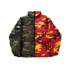 Supreme The North Face Split Nuptse Jacket Woodland Camo