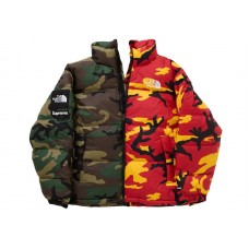 Supreme The North Face Split Nuptse Jacket Woodland Camo