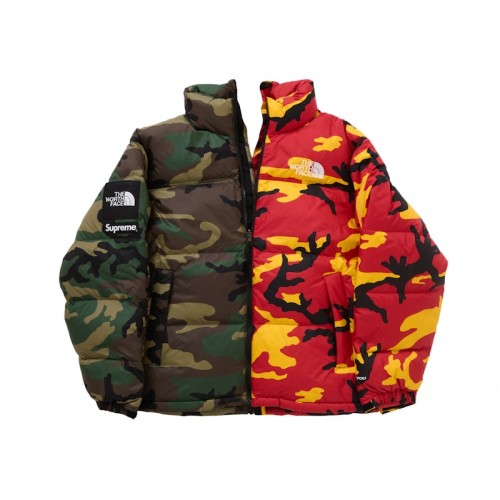 Supreme x The North Face Split Nuptse Jacket Camo