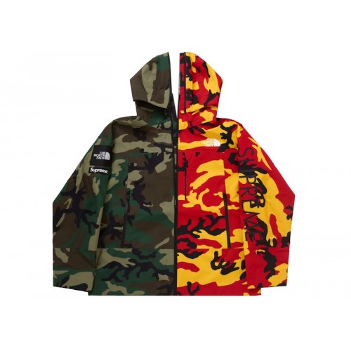 Supreme The North Face Split Taped Seam Shell Jacket Woodland Camo Supreme The North Face Split Taped Seam Shell Jacket Woodland Camo