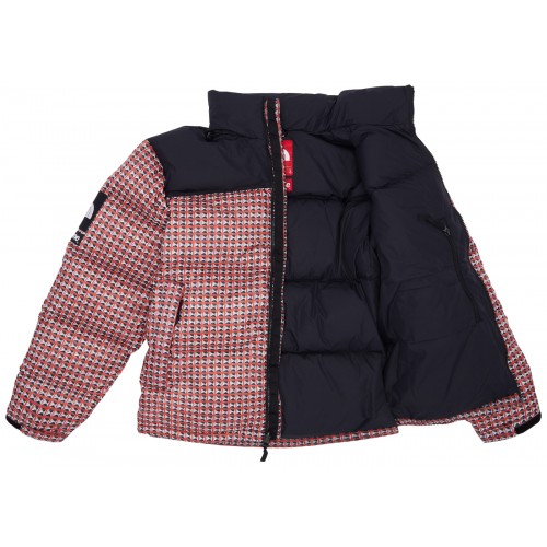 Оригинальный шмот Supreme The North Face Studded Nuptse Jacket Red - 70см