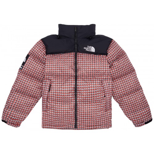 Оригинальный шмот Supreme The North Face Studded Nuptse Jacket Red - 70см