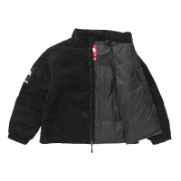 Supreme The North Face Suede Nuptse Jacket Black
