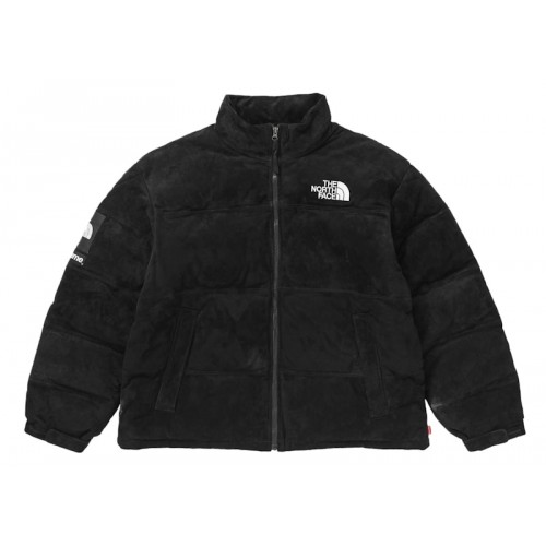 Supreme The North Face Suede Nuptse Jacket Black