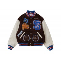 Supreme Tiger Varsity Jacket Brown