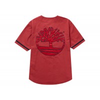 Supreme Timberland Baseball Jersey Red