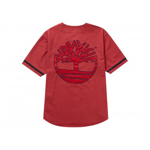 Оригинальный шмот Supreme Timberland Baseball Jersey Red