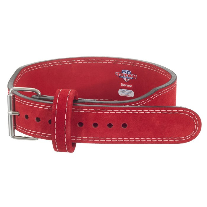 Атлетический пояс Supreme Titan Weight Belt Red Атлетический пояс Supreme Titan Weight Belt Red