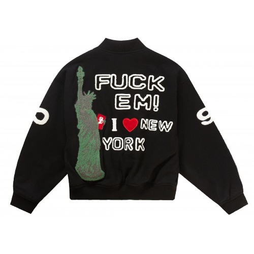 Оригинальный шмот Supreme Tourist Varsity Jacket Black - 70см