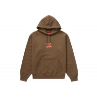 Supreme Toy Machine Hooded Sweatshirt Dusty Brown