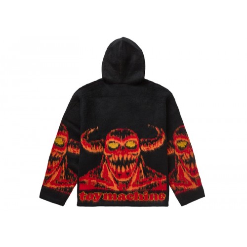 Оригинальный шмот Supreme Toy Machine Zip Up Hooded Sweater Black
