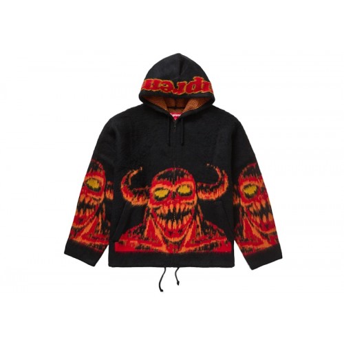 Оригинальный шмот Supreme Toy Machine Zip Up Hooded Sweater Black