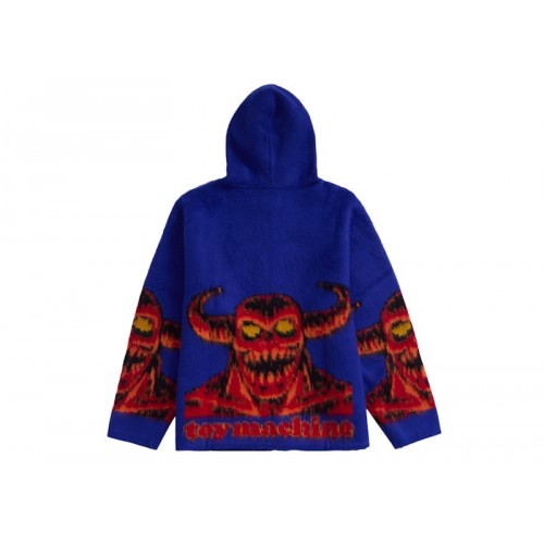 Оригинальный шмот Supreme Toy Machine Zip Up Hooded Sweater Blue