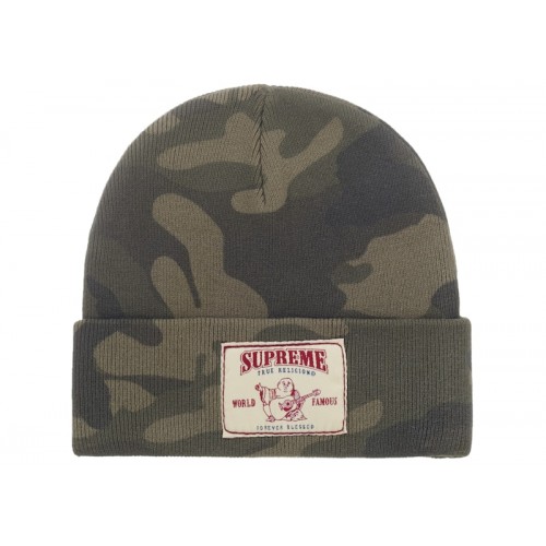 Supreme True Religion Beanie (FW25) Woodland Camo