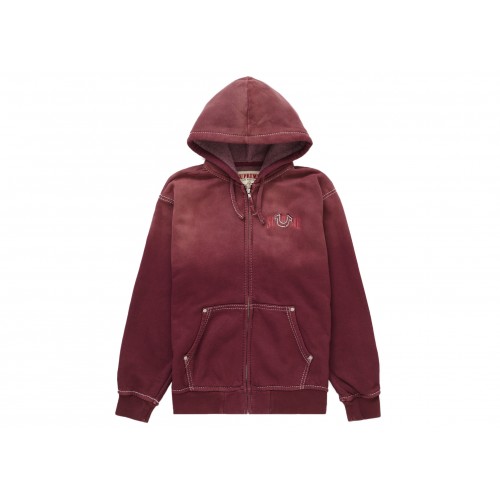 Оригинальный шмот Supreme True Religion Zip Up Hooded Sweatshirt (FW22) Eggplant