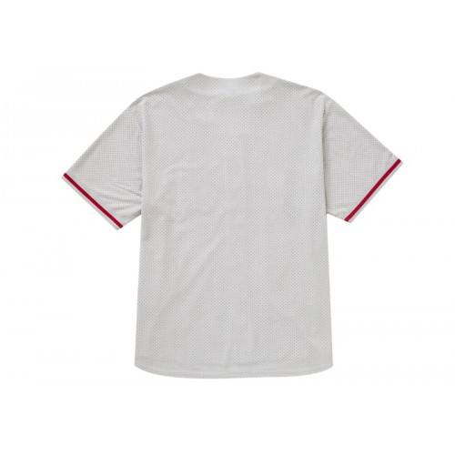 Оригинальный шмот Supreme Ultrasuede Mesh Baseball Jersey Grey