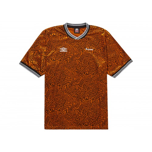 Оригинальный шмот Supreme Umbro Jacquard Animal Print Soccer Jersey Orange - 70см