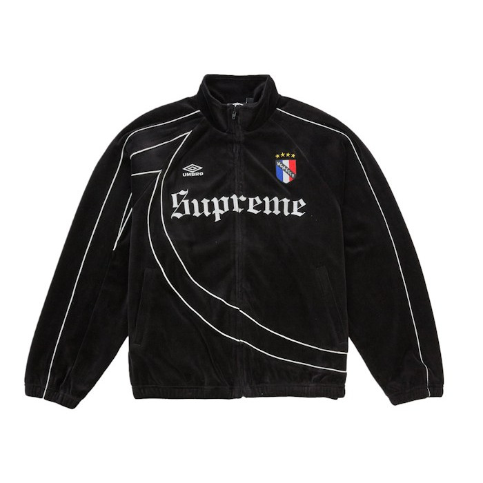Куртка Supreme Umbro Velour Track Jacket Black Куртка Supreme Umbro Velour Track Jacket Black