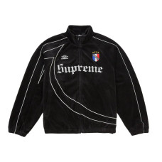 Supreme Umbro Velour Track Jacket Black