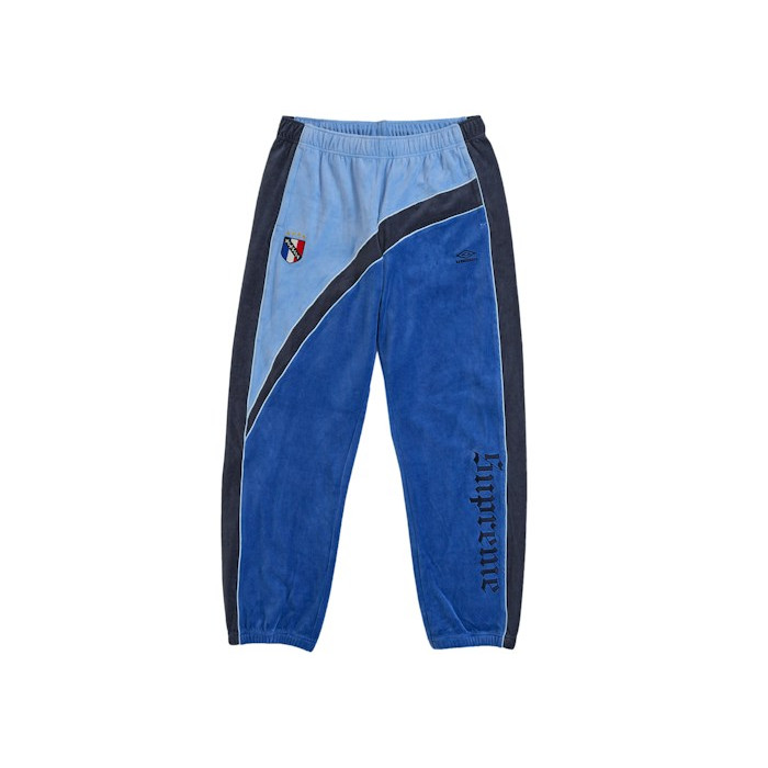 Спортивные штаны Supreme Umbro Velour Track Pant Blue Спортивные штаны Supreme Umbro Velour Track Pant Blue