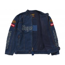 Supreme Vanson Leathers Cordura Denim Jacket Blue