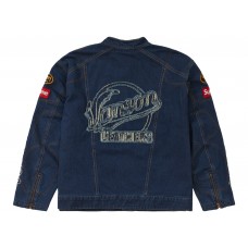 Supreme Vanson Leathers Cordura Denim Jacket Blue
