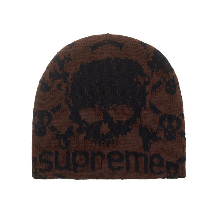 Шапка Supreme Vanson Leathers Skull Beanie Brown Шапка Supreme Vanson Leathers Skull Beanie Brown