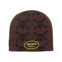 Supreme Vanson Leathers Skull Beanie Brown