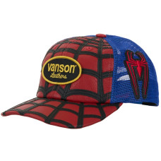 Supreme Vanson Leathers Spider-Man Mesh Back 6-Panel Hat Red