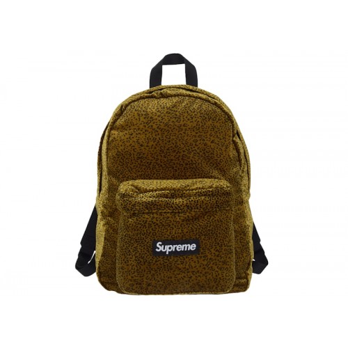 Supreme Velvet Backpack Tan Leopard