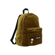 Supreme Velvet Backpack Tan Leopard