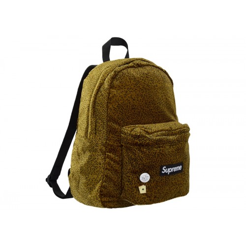 Supreme Velvet Backpack Tan Leopard