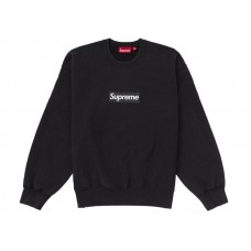 Supreme Washed Box Logo Crewneck Black